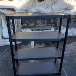 4 tier plastic shelving