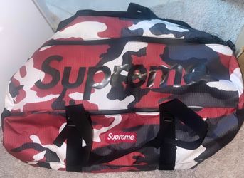 Supreme Ss21 Red Camo Duffel Bag