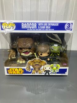 Funko pop star wars Rancor with Luke Skywalker & Slave oola 3 pack