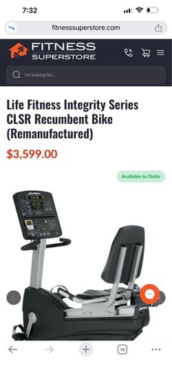 Life Fitness Integrity Series CLSR Recumbent Bike