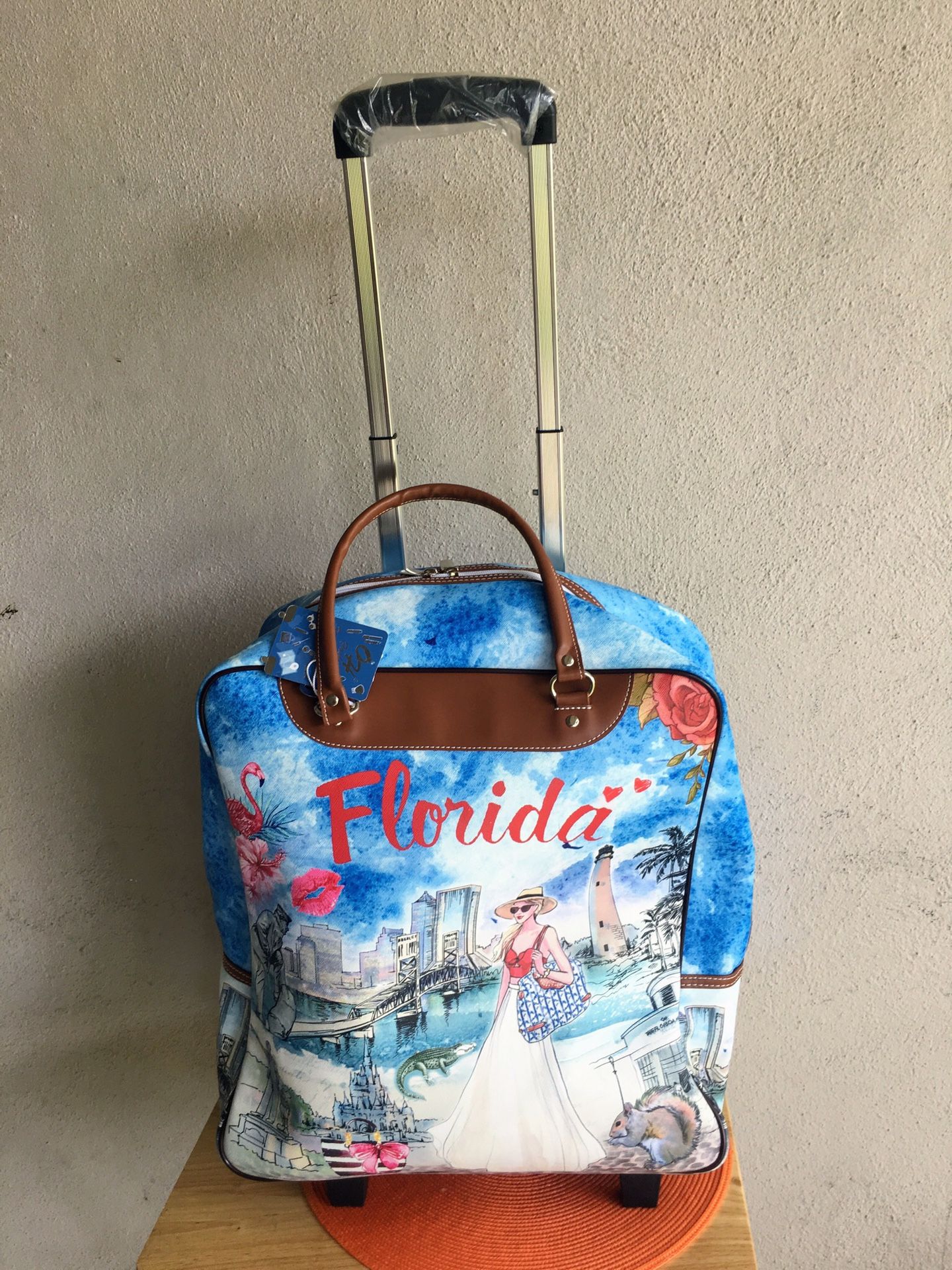 Traveling rolling carry on bag