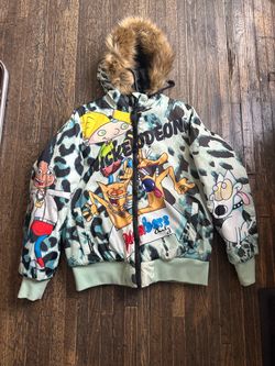 Nickelodeon members only hooded puffer jacket