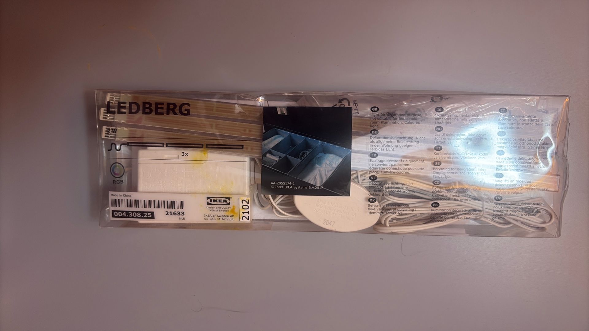 IKEA LED Cabinet Lighting Seamlessly Linkable Strip Light Bars for Cabine