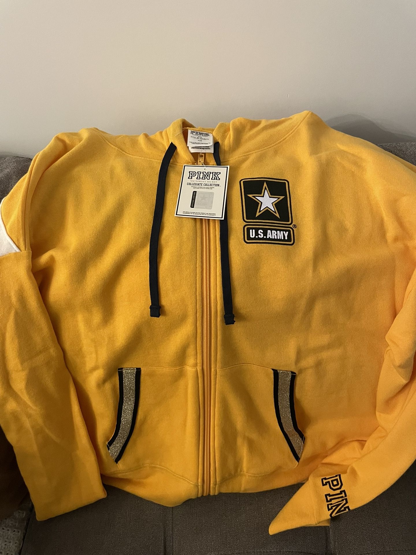 Pink US Army New With Tags Zip Up Sweater