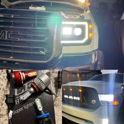 Led Headlights Size 9007 Luces 6000k Bright Glacier White