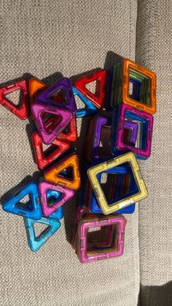 Magnetic Building Tiles / Blocks Lot (56 Pcs)