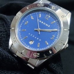 Chrome Azzaro Silver Tone Men's Watch