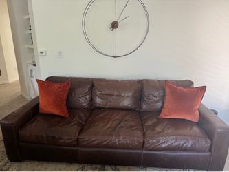Restoration Hardware maxwell Leather 8 ft couch