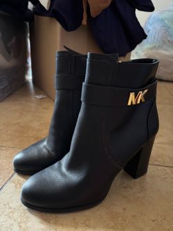 Michael Kors Black Leather Ankle Boots