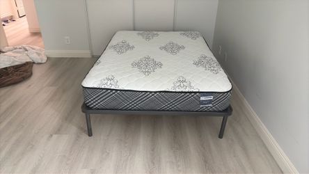 Bed Mattress and frame, available until Thursday