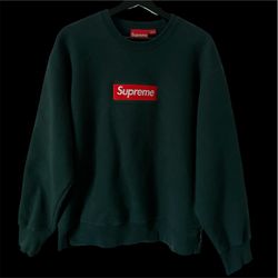 Supreme Box Logo Crewneck FW22 Green Medium