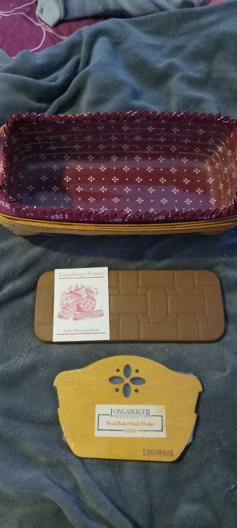 Longaberger Bread Basket. Never Used