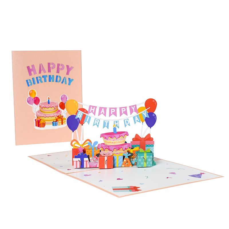 Birthday 3D Pop-up Greeting Card with Envelope