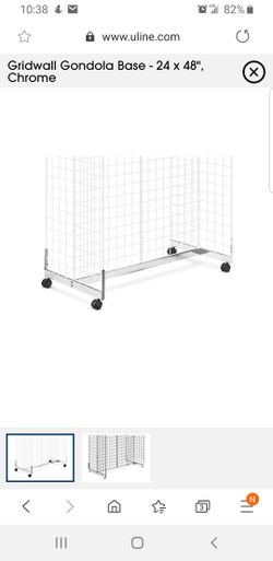 Gridwall bases no wheels white
