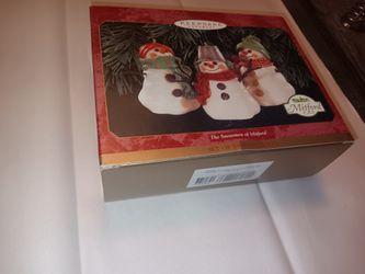 1999 Hallmark Keepsake Ornaments THE SNOWMEN OF MITFORD Jan Karon Set of 3