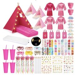 Children's Spa Theme Party Set with 4 Teepee Tents
