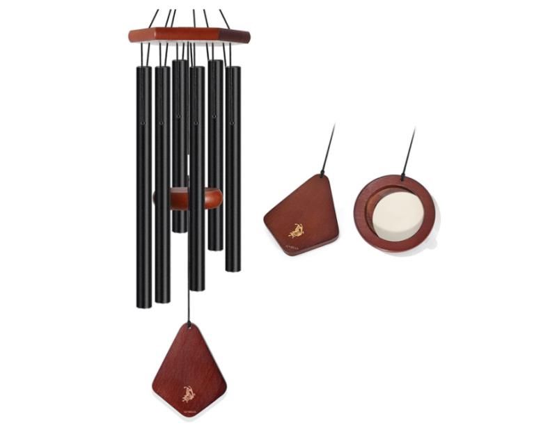 ALVBELLS Sympathy Wind Chimes, Memorial Wind Chimes for Outside Deep Tone with 2 Replaceable DIY Wind Catchers, Memorial Gifts/Bereavement Gifts/Sympa