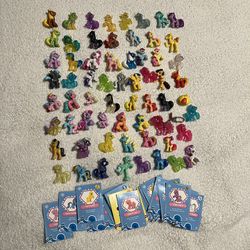 Lot Of 60+  My Little Pony Friendship is Magic Card and Blind Bag Mini Figures