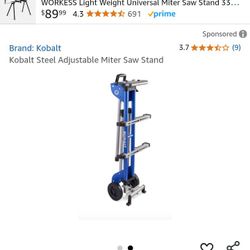Kobalt Miter Saw Stand Item No. 0786032