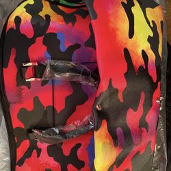 Limited Edition Sprayground Borsone Camoburst Emperor Duffle Bag 100% Authentic 