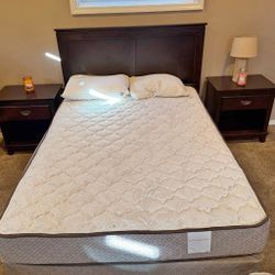 Set de Cama Queen 👑 Todo Incluido: Colchón + Base + Cabecera + Estructura | Envío Gratis