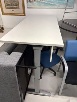 60"W x 30"D Steelcase Electric Height-Adjustable Standing Desk – $650