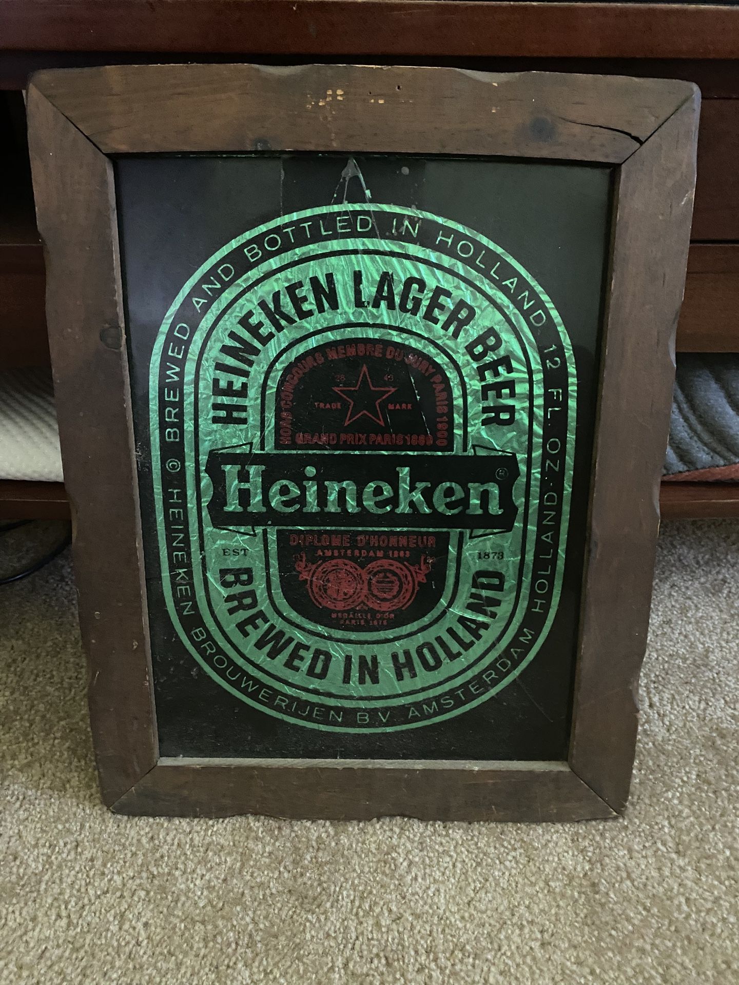 Heineken beer sign