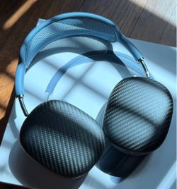 Apple AirPods Max 2 Blue With Carbon Fiber Covers Bluetooth Music