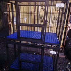 Double Stacked Dog Pet Cage Kennel