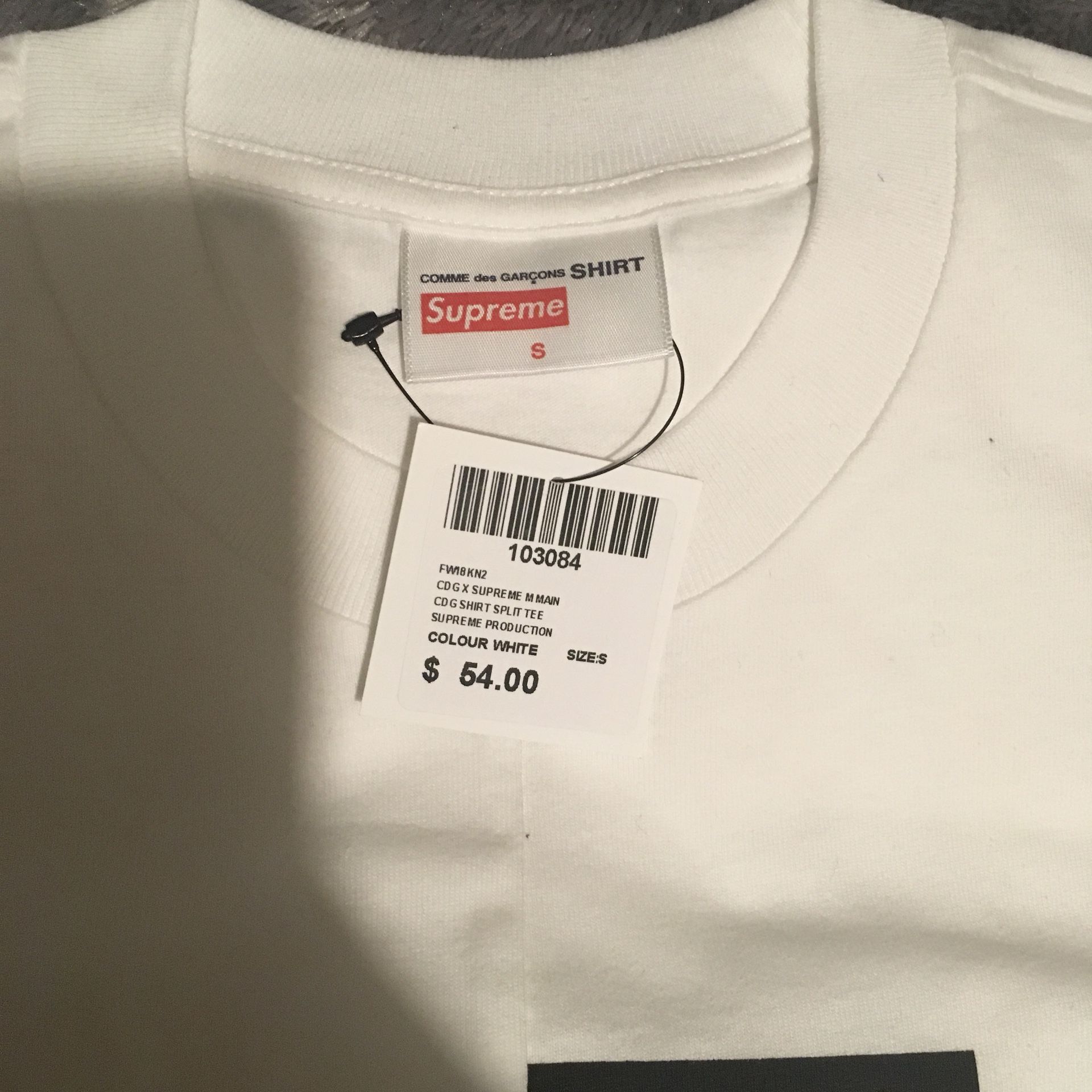 Supreme Comme Des Garçons Shirt Split box logo tee Small Authentic