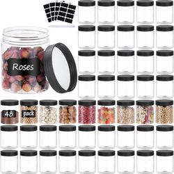 48PCS 8OZ Plastic Jars