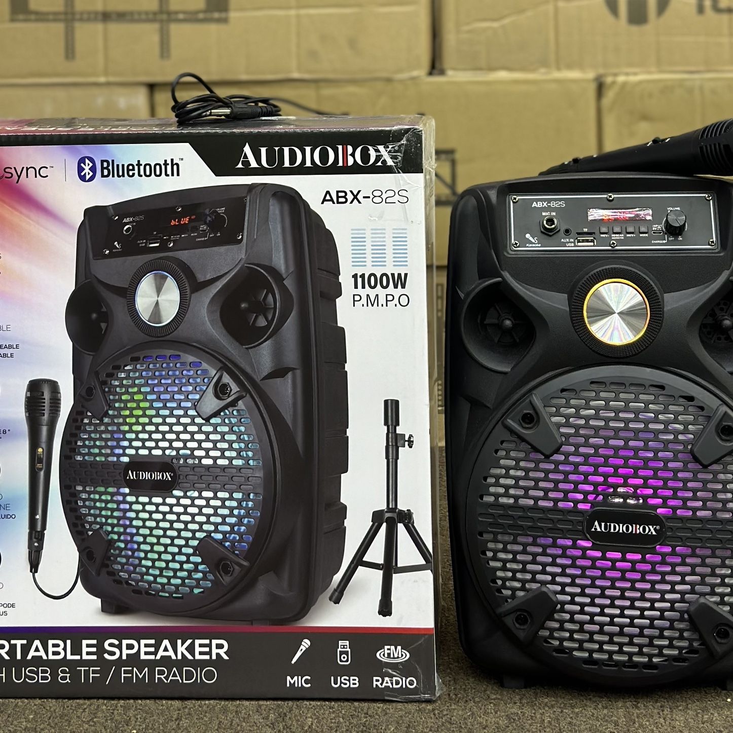 Rechargeable Bluetooth Party Speaker With Wired MIC and tripod