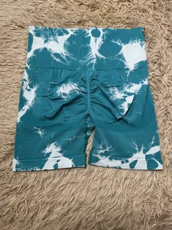 Tie Dye Workout Shorts for Women Seamless Scrunch Soft Active Shorts