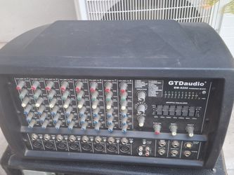 8 channel powered amplifier mixer with reverb - mezcladora de audio con amplificador