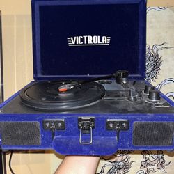 Untested Dark Royal Blue Record Player vinyls