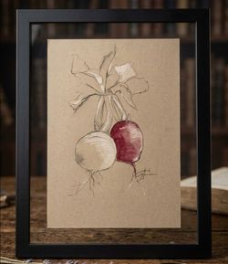 Pencil Drawing "Beets" 11x14 "