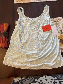 Tommy John Second Skin Lace Tank Women's Medium Wim Blue Micro Modal Sleepwear New with Tags