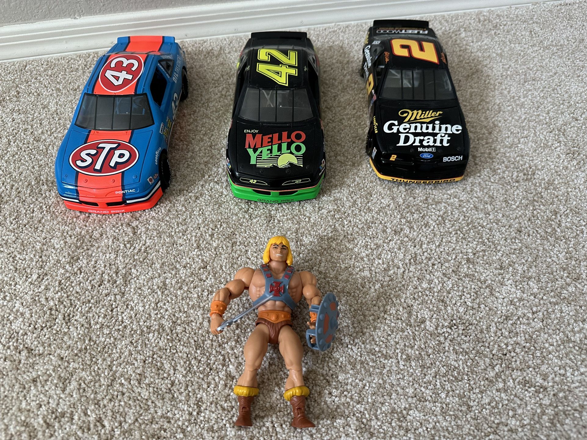 Rusty Wallace, Kyle Petty and Richard Petty Diecast 1:18 Scale and He-Man Figure
