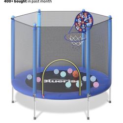 Blue rise 55inch Kids Trampoline 