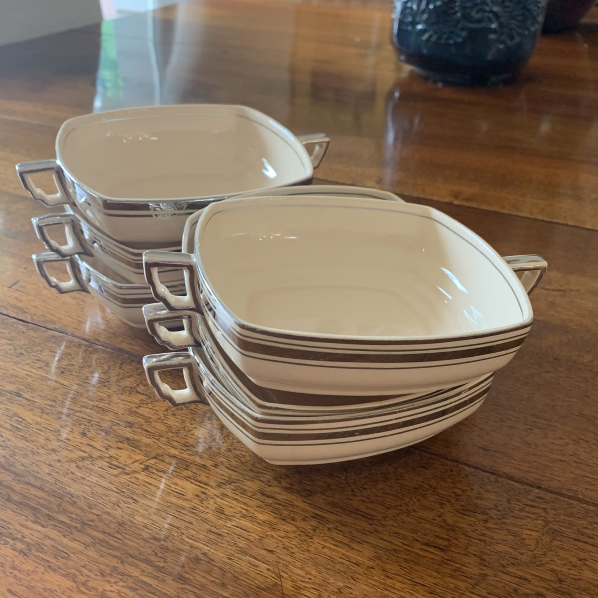 Set Of Six Art Deco Dessert Bowls