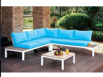 Outdoor Sectional Sofa Set with Coffee Table