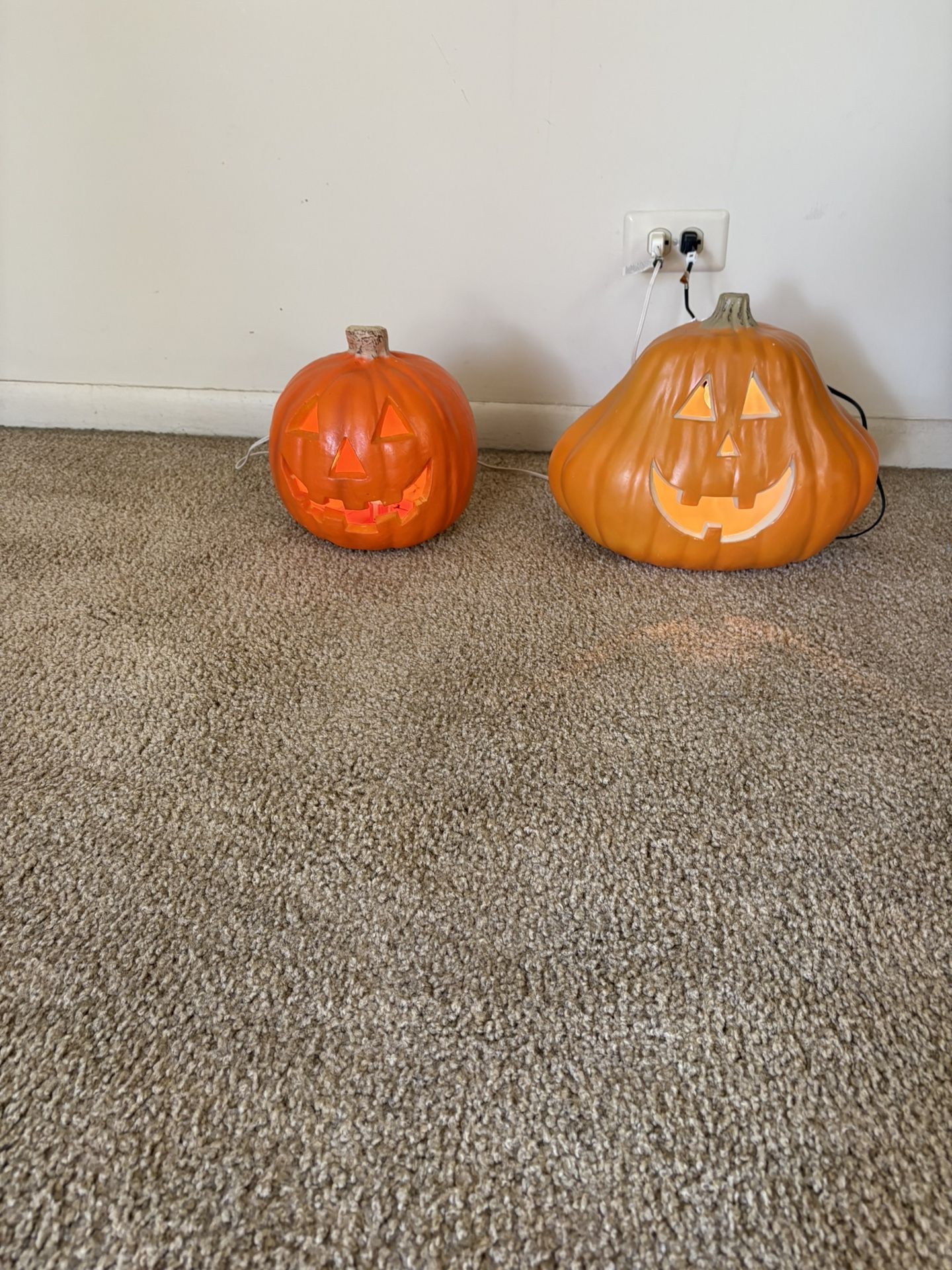 Two Vintage Jack O Lanterns