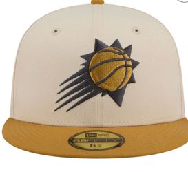 NBA Men's New Era Cream/Tan Phoenix Suns Two-Tone Color Pack 59FIFTY Fitted Hat 7-3/4