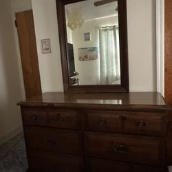 MAKE ME AN OFFER!!! MOVING MUST GO! Dresser With Angel Engraved In Mirror