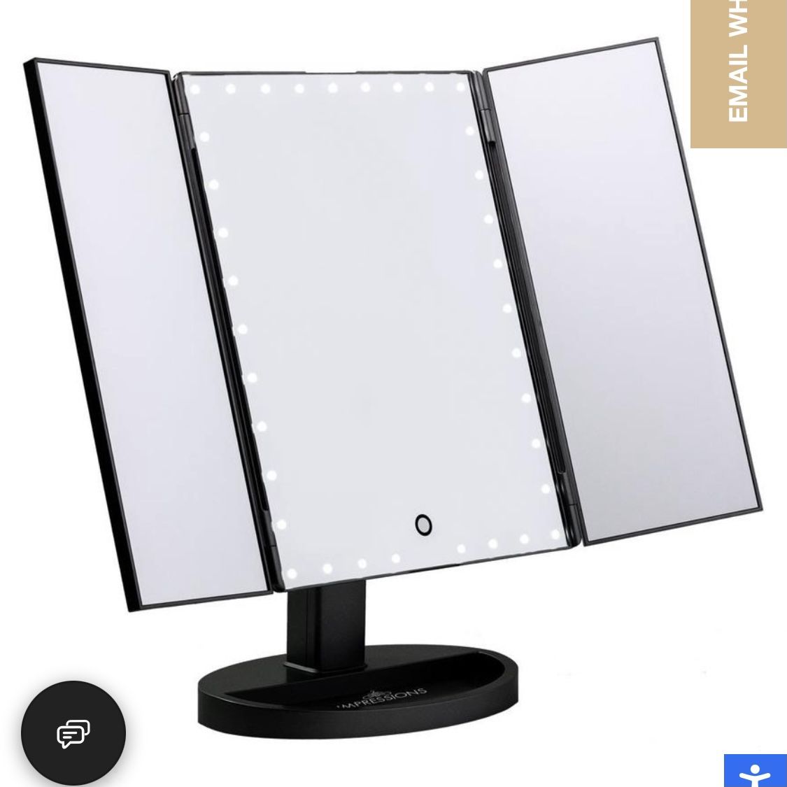 Impressions Vanity Touch Trifold XL Dimmable LED Makeup Mirror
