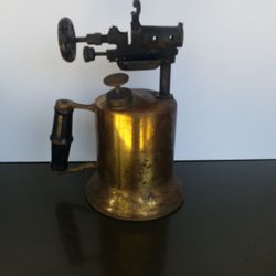 1920s Or 30s Antique Brass Blowtorch.