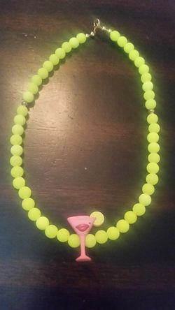 Custom handmade necklace with margarita