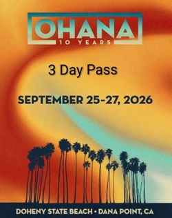 Ohana Festival 3 Day Wristbands