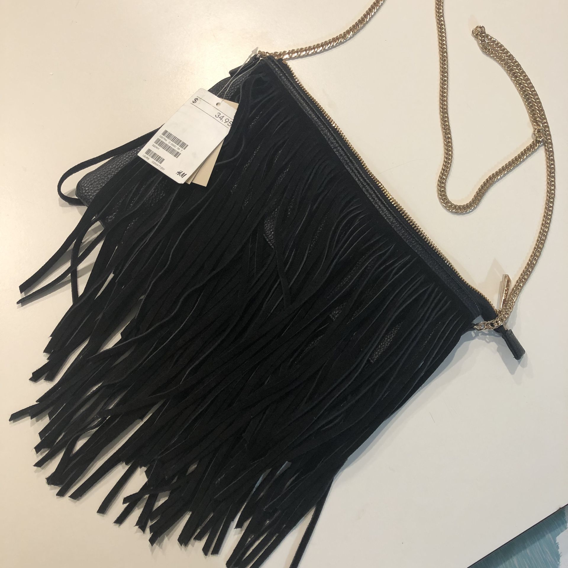 Black Fringe Purse H&M
