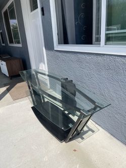 Glass tv stand